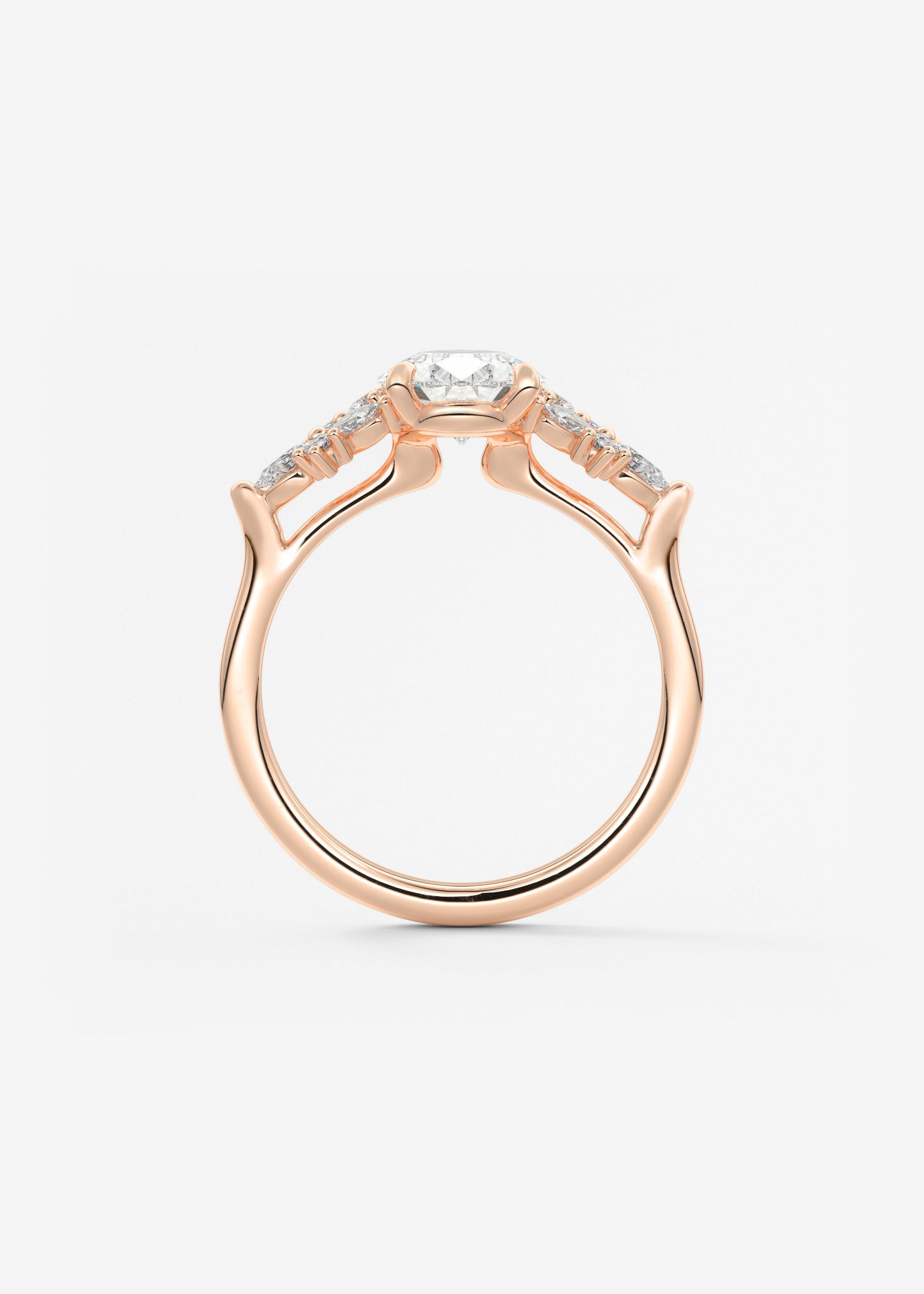 Oval Solitaire With Raised Basket Gallery Lab Grown Diamond Engagement Ring