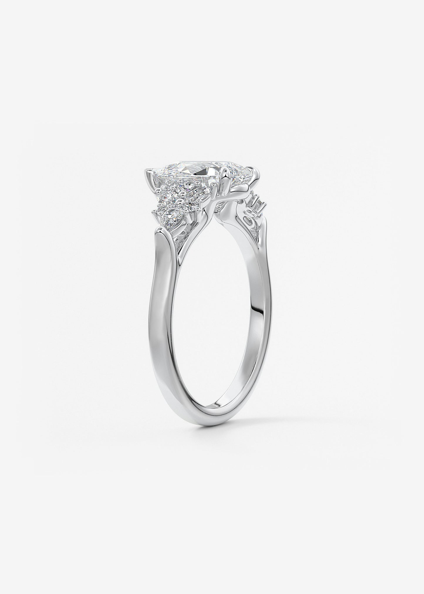 Oval Solitaire With Raised Basket Gallery Lab Grown Diamond Engagement Ring