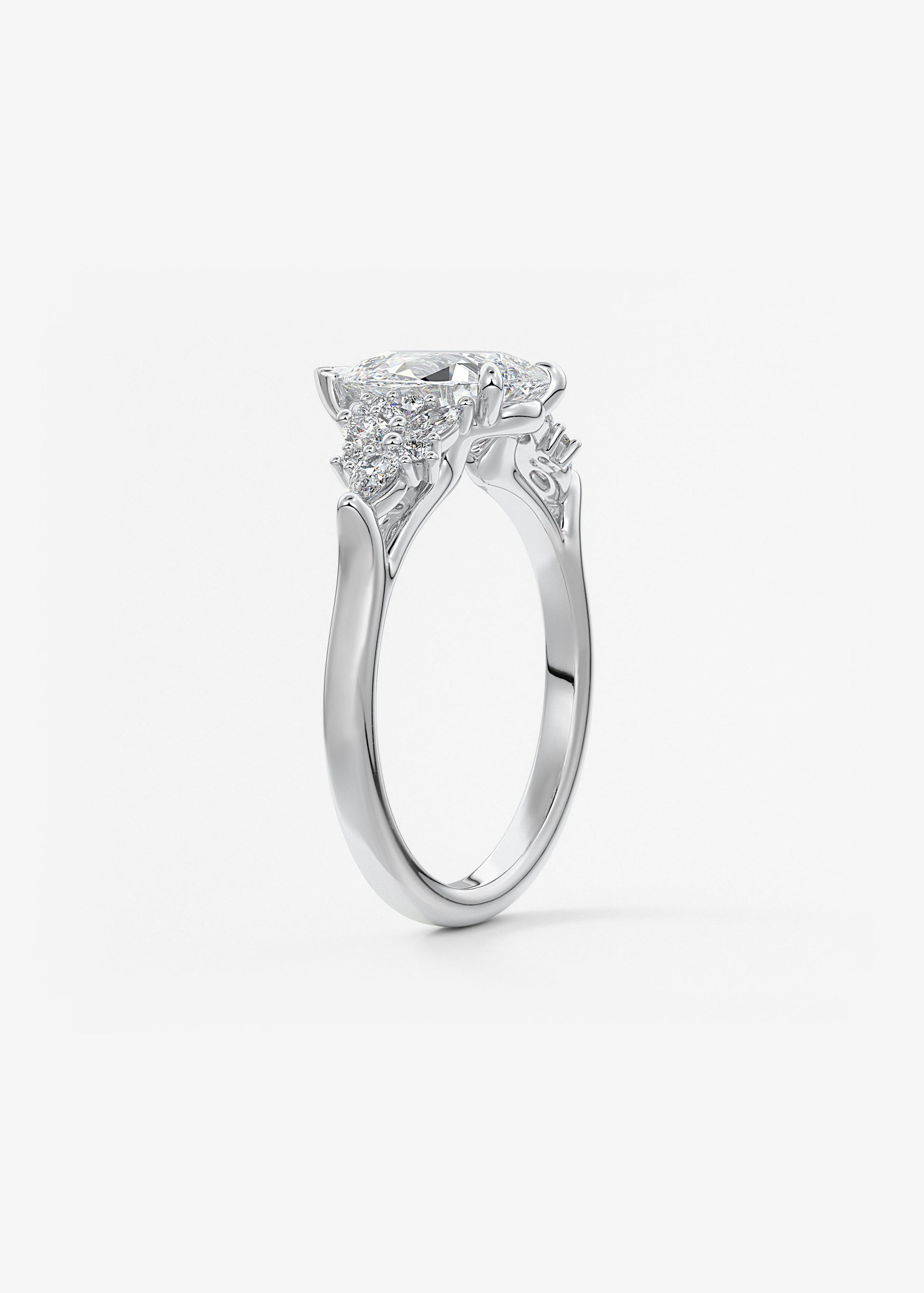Oval Solitaire With Raised Basket Gallery Lab Grown Diamond Engagement Ring