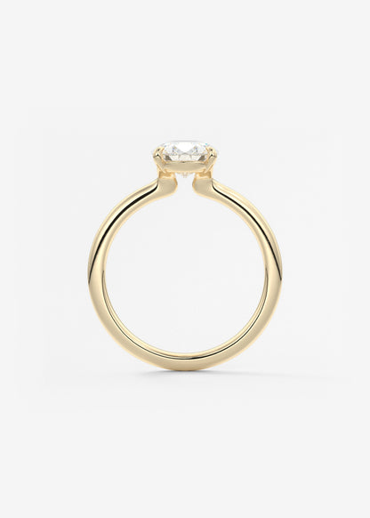 Oval Solitaire With Raised Basket Gallery Lab Grown Diamond Engagement Ring