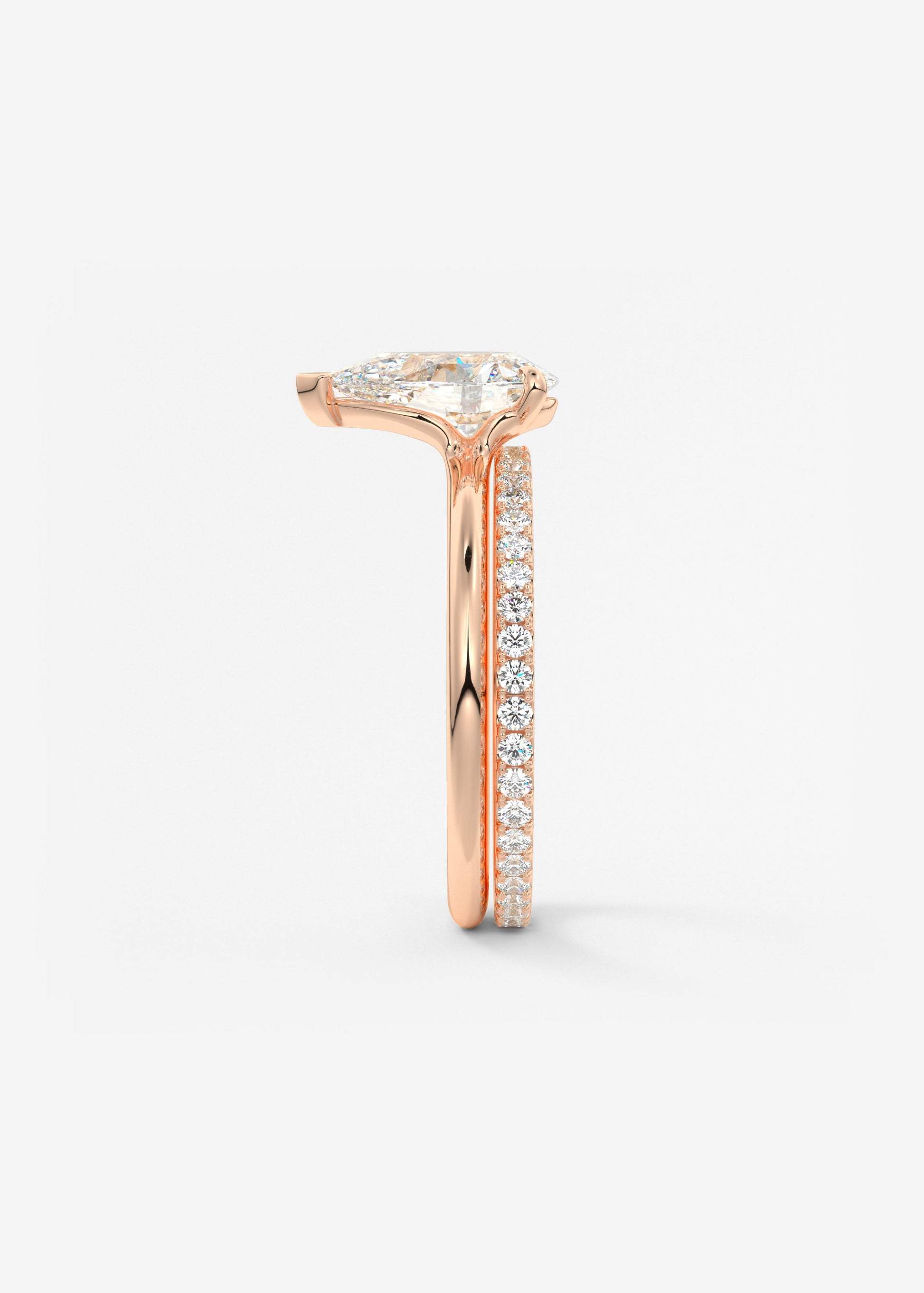 Oval Solitaire With Raised Basket Gallery Lab Grown Diamond Engagement Ring