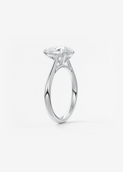 Oval Solitaire With Raised Basket Gallery Lab Grown Diamond Engagement Ring