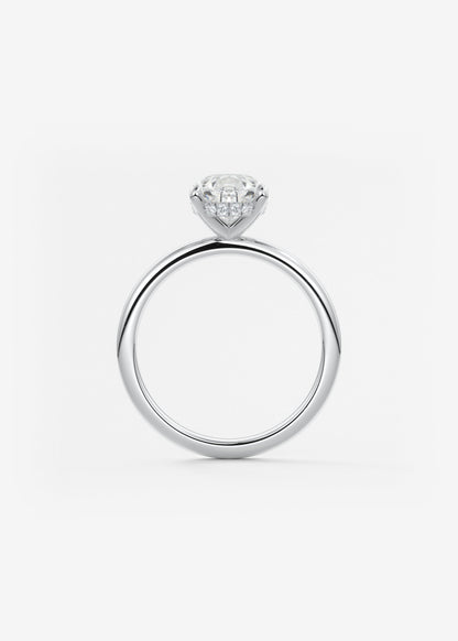 Oval Solitaire With Raised Basket Gallery Lab Grown Diamond Engagement Ring