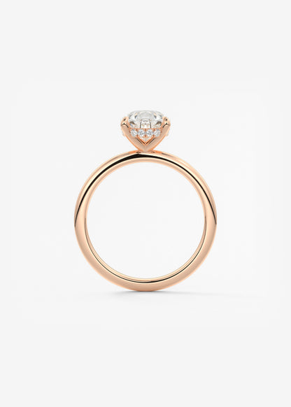Oval Solitaire With Raised Basket Gallery Lab Grown Diamond Engagement Ring