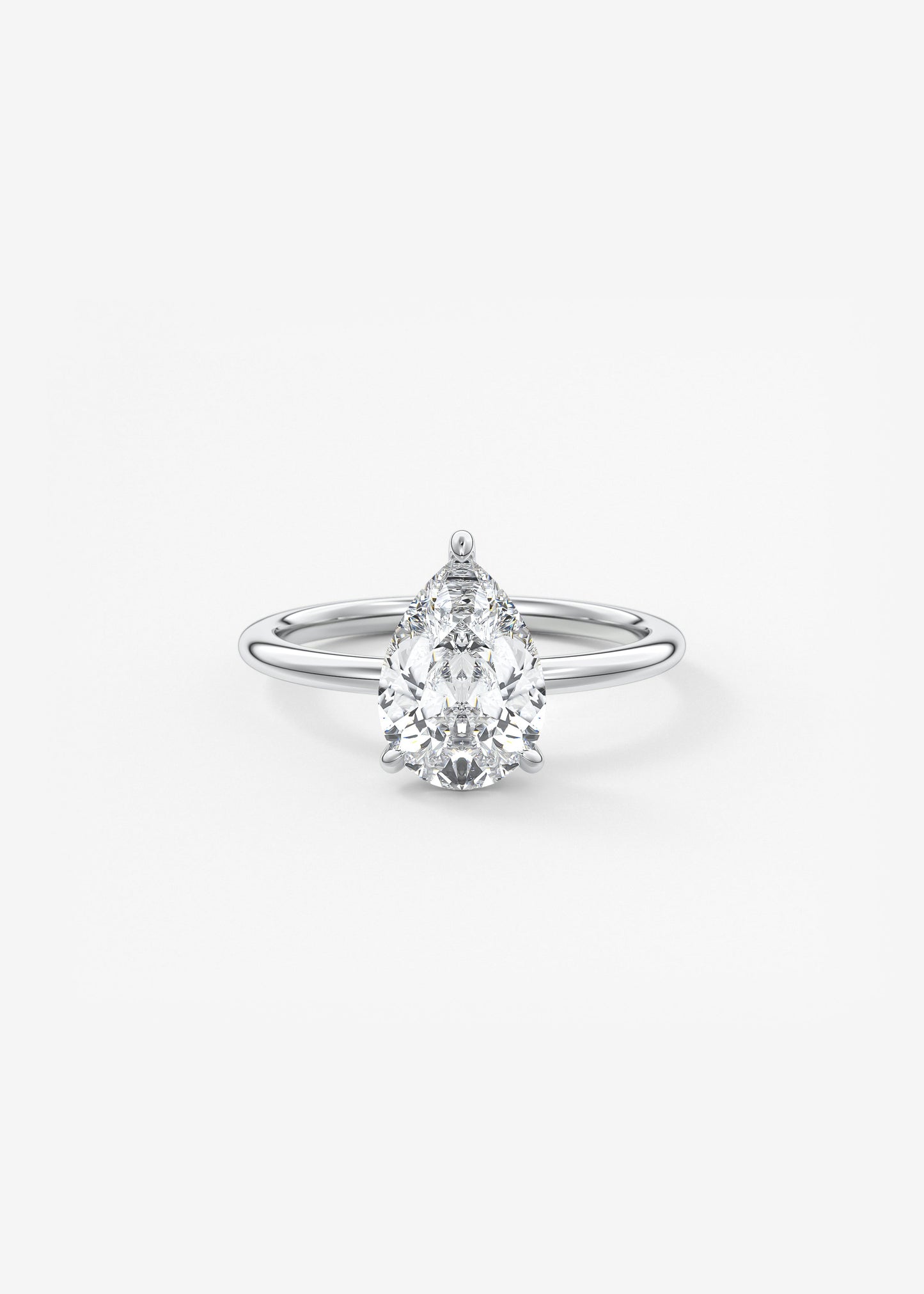 Oval Solitaire With Raised Basket Gallery Lab Grown Diamond Engagement Ring