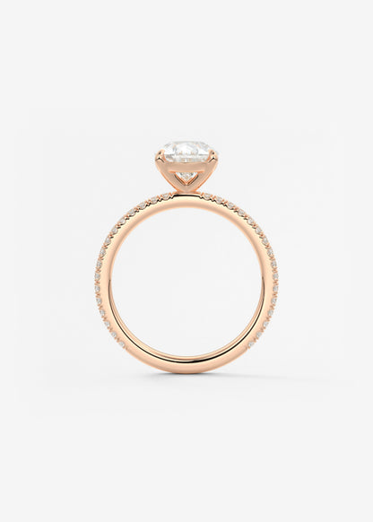 Oval Solitaire With Raised Basket Gallery Lab Grown Diamond Engagement Ring