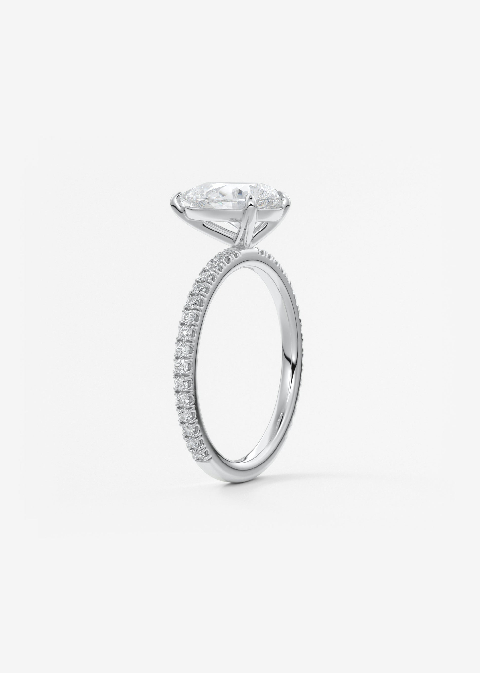 Oval Solitaire With Raised Basket Gallery Lab Grown Diamond Engagement Ring