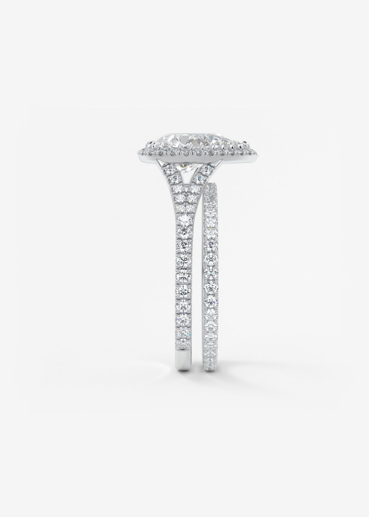 Oval Solitaire With Raised Basket Gallery Lab Grown Diamond Engagement Ring