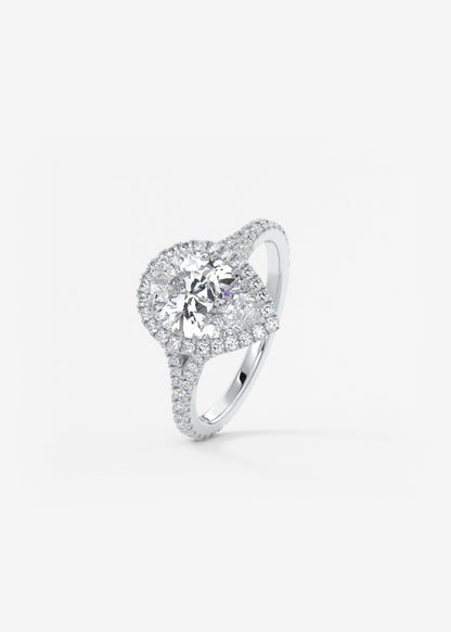Oval Solitaire With Raised Basket Gallery Lab Grown Diamond Engagement Ring
