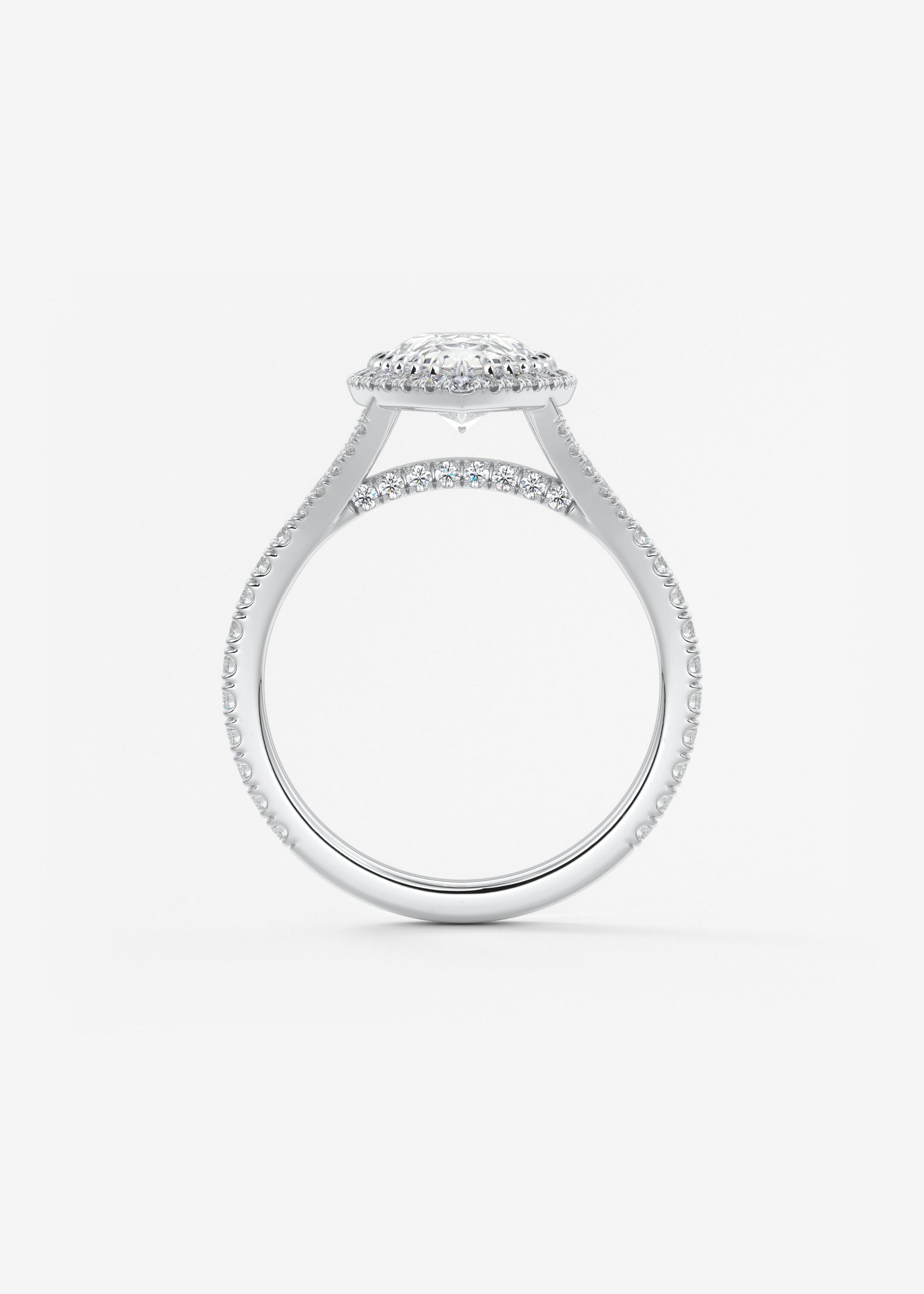 Oval Solitaire With Raised Basket Gallery Lab Grown Diamond Engagement Ring
