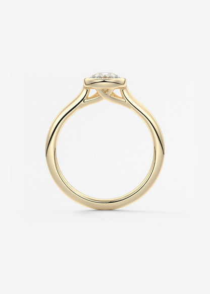 Oval Solitaire With Raised Basket Gallery Lab Grown Diamond Engagement Ring