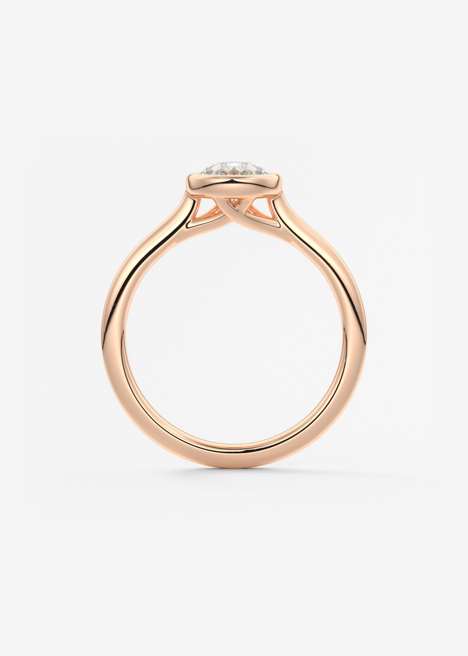 Oval Solitaire With Raised Basket Gallery Lab Grown Diamond Engagement Ring