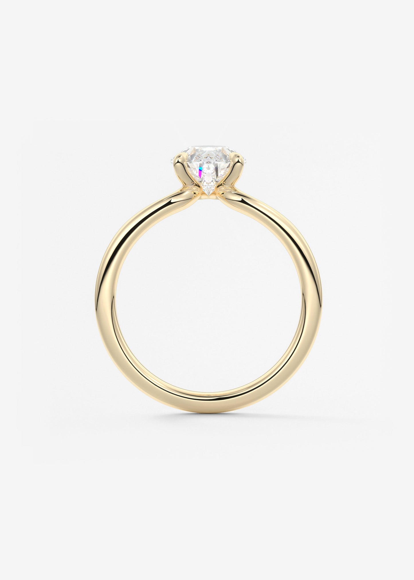 Oval Solitaire With Raised Basket Gallery Lab Grown Diamond Engagement Ring