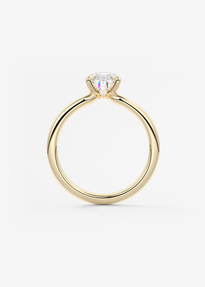 Oval Solitaire With Raised Basket Gallery Lab Grown Diamond Engagement Ring