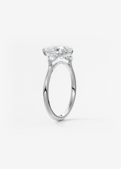 Oval Solitaire With Raised Basket Gallery Lab Grown Diamond Engagement Ring