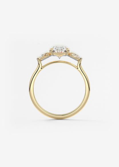 Oval Solitaire With Raised Basket Gallery Lab Grown Diamond Engagement Ring
