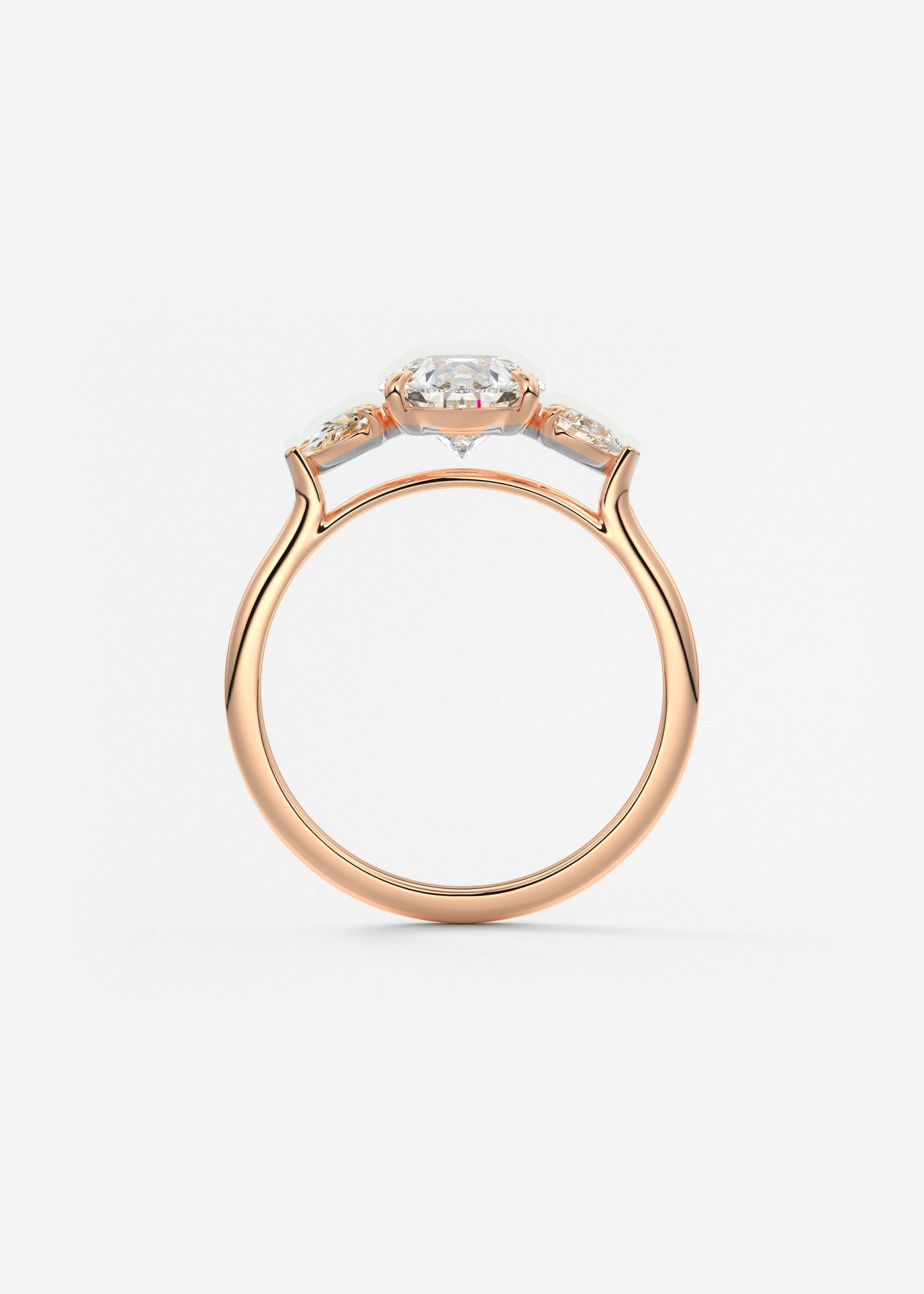 Oval Solitaire With Raised Basket Gallery Lab Grown Diamond Engagement Ring