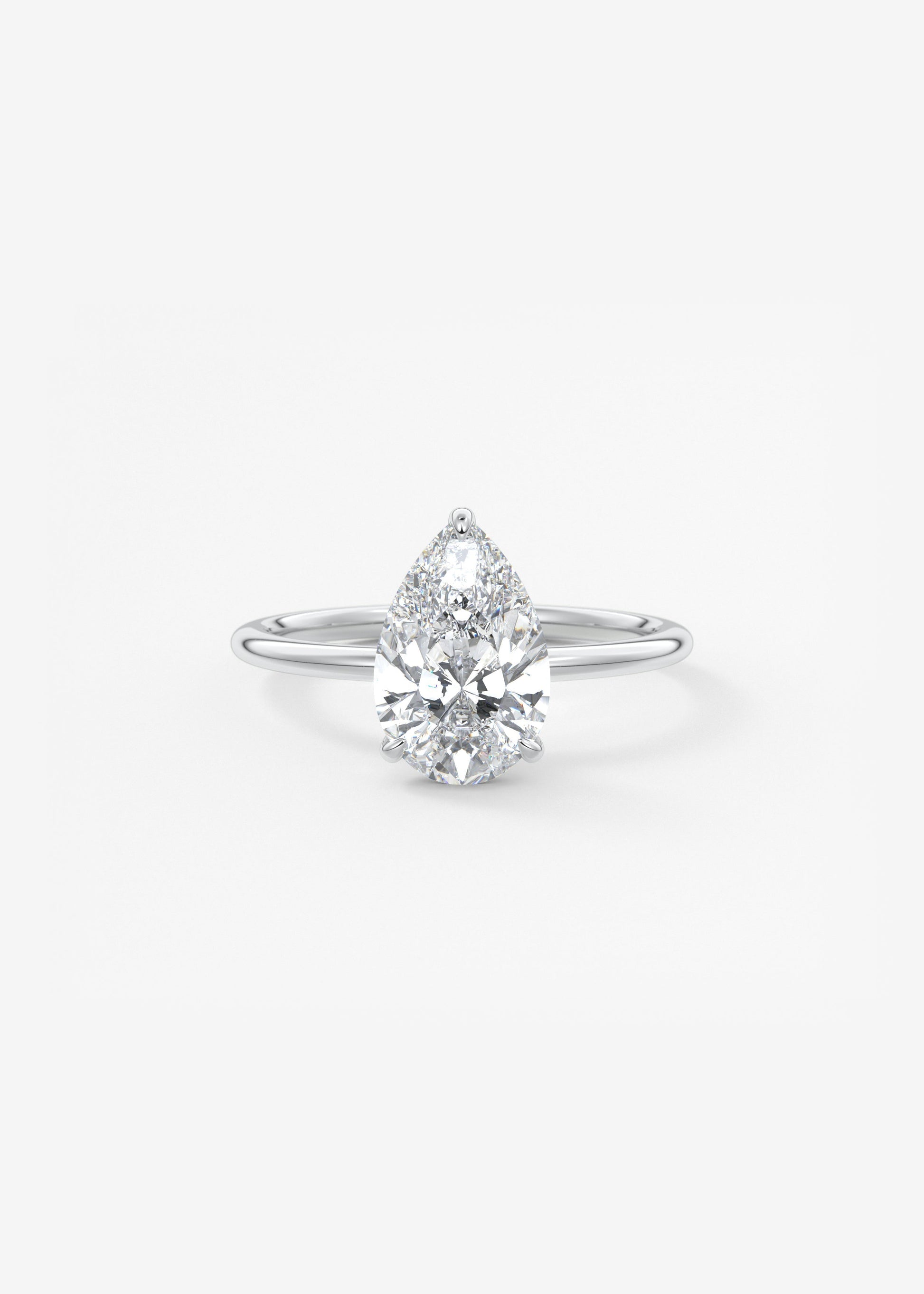 Oval Solitaire With Raised Basket Gallery Lab Grown Diamond Engagement Ring