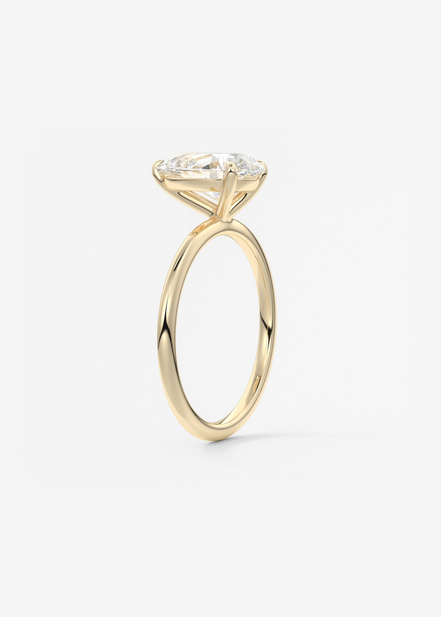 Oval Solitaire With Raised Basket Gallery Lab Grown Diamond Engagement Ring