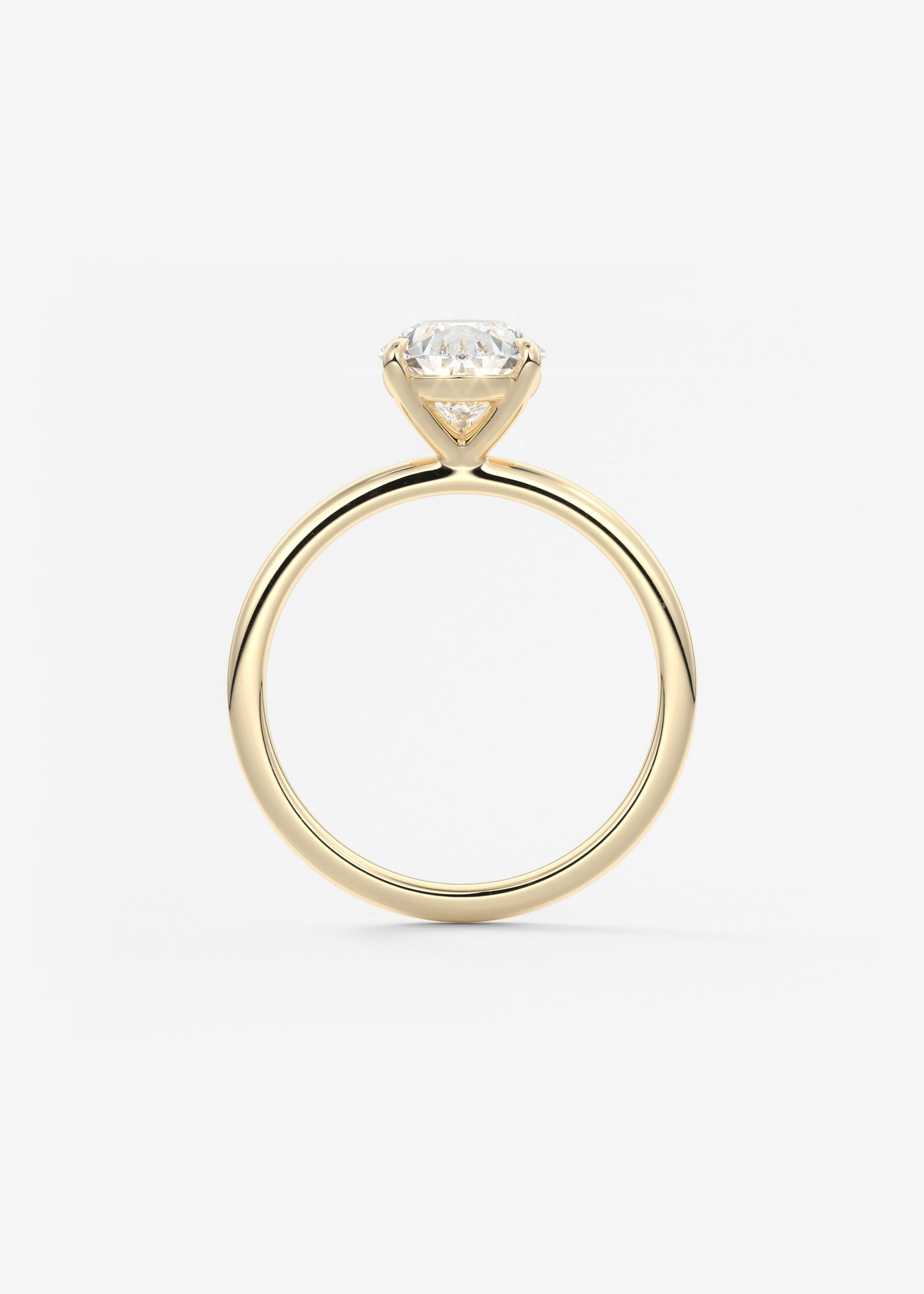 Oval Solitaire With Raised Basket Gallery Lab Grown Diamond Engagement Ring
