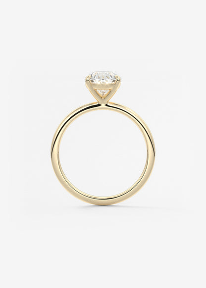 Oval Solitaire With Raised Basket Gallery Lab Grown Diamond Engagement Ring