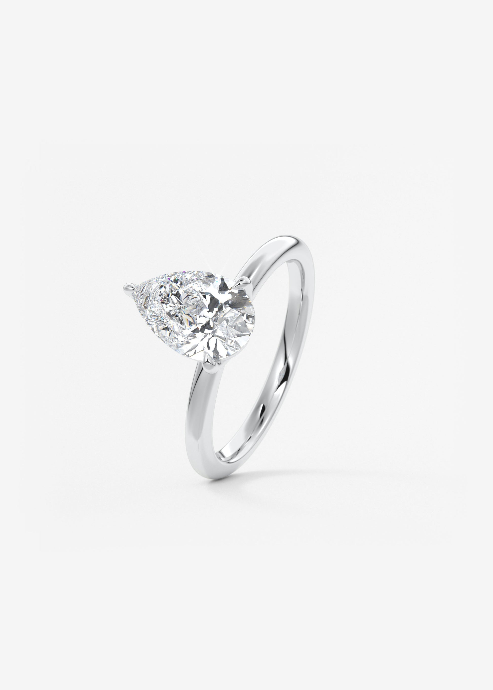 Oval Solitaire With Raised Basket Gallery Lab Grown Diamond Engagement Ring