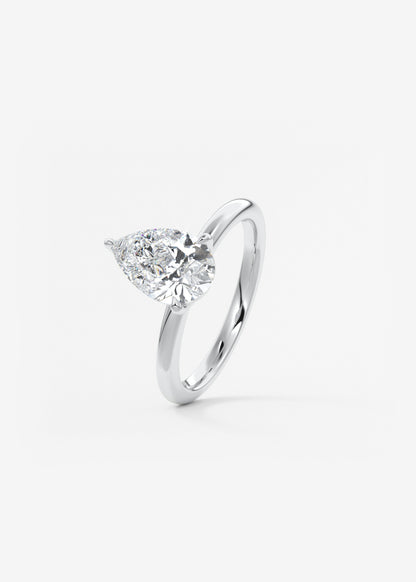 Oval Solitaire With Raised Basket Gallery Lab Grown Diamond Engagement Ring