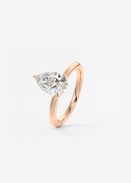 Oval Solitaire With Raised Basket Gallery Lab Grown Diamond Engagement Ring