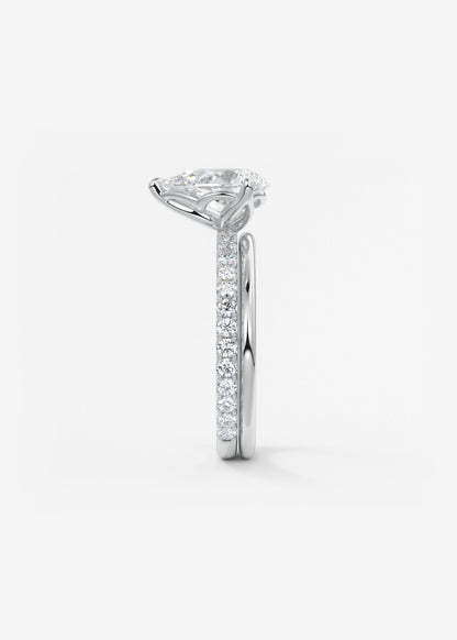 Oval Solitaire With Raised Basket Gallery Lab Grown Diamond Engagement Ring