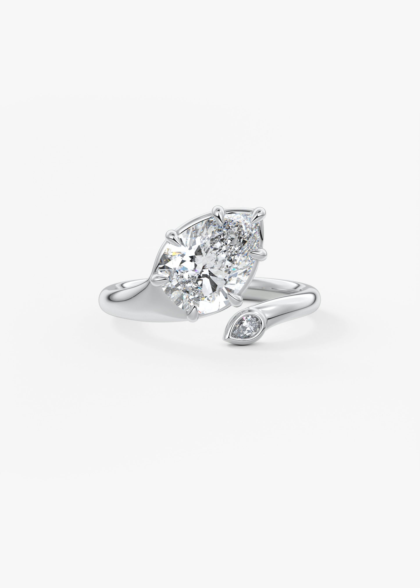 Oval Solitaire With Raised Basket Gallery Lab Grown Diamond Engagement Ring