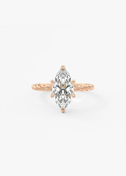 Oval Solitaire With Raised Basket Gallery Lab Grown Diamond Engagement Ring