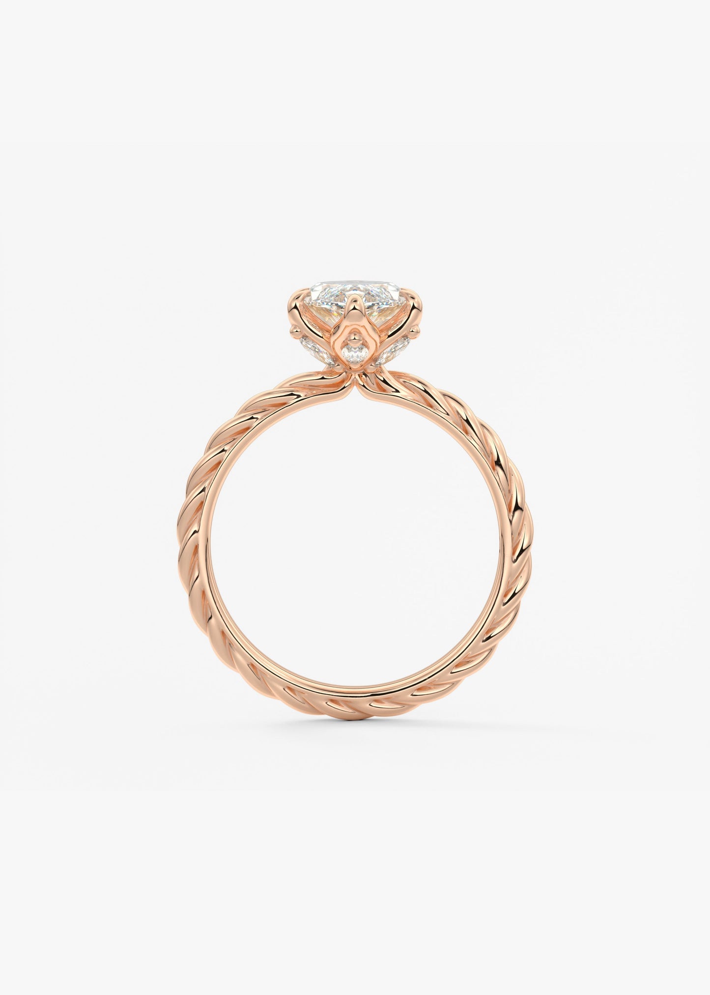 Oval Solitaire With Raised Basket Gallery Lab Grown Diamond Engagement Ring