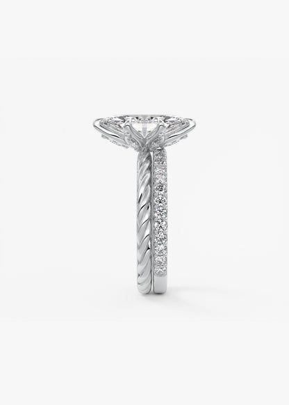 Oval Solitaire With Raised Basket Gallery Lab Grown Diamond Engagement Ring