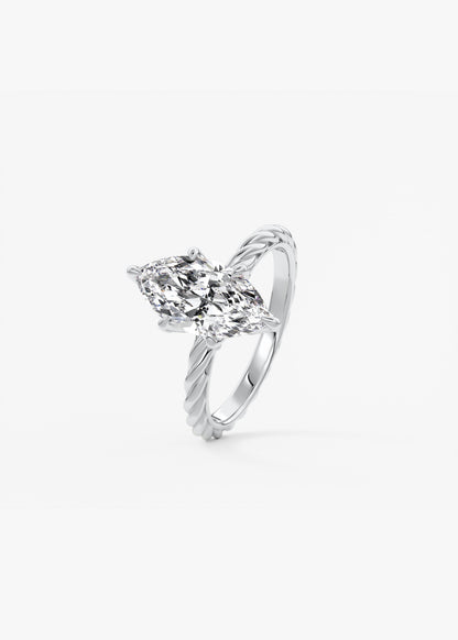 Oval Solitaire With Raised Basket Gallery Lab Grown Diamond Engagement Ring