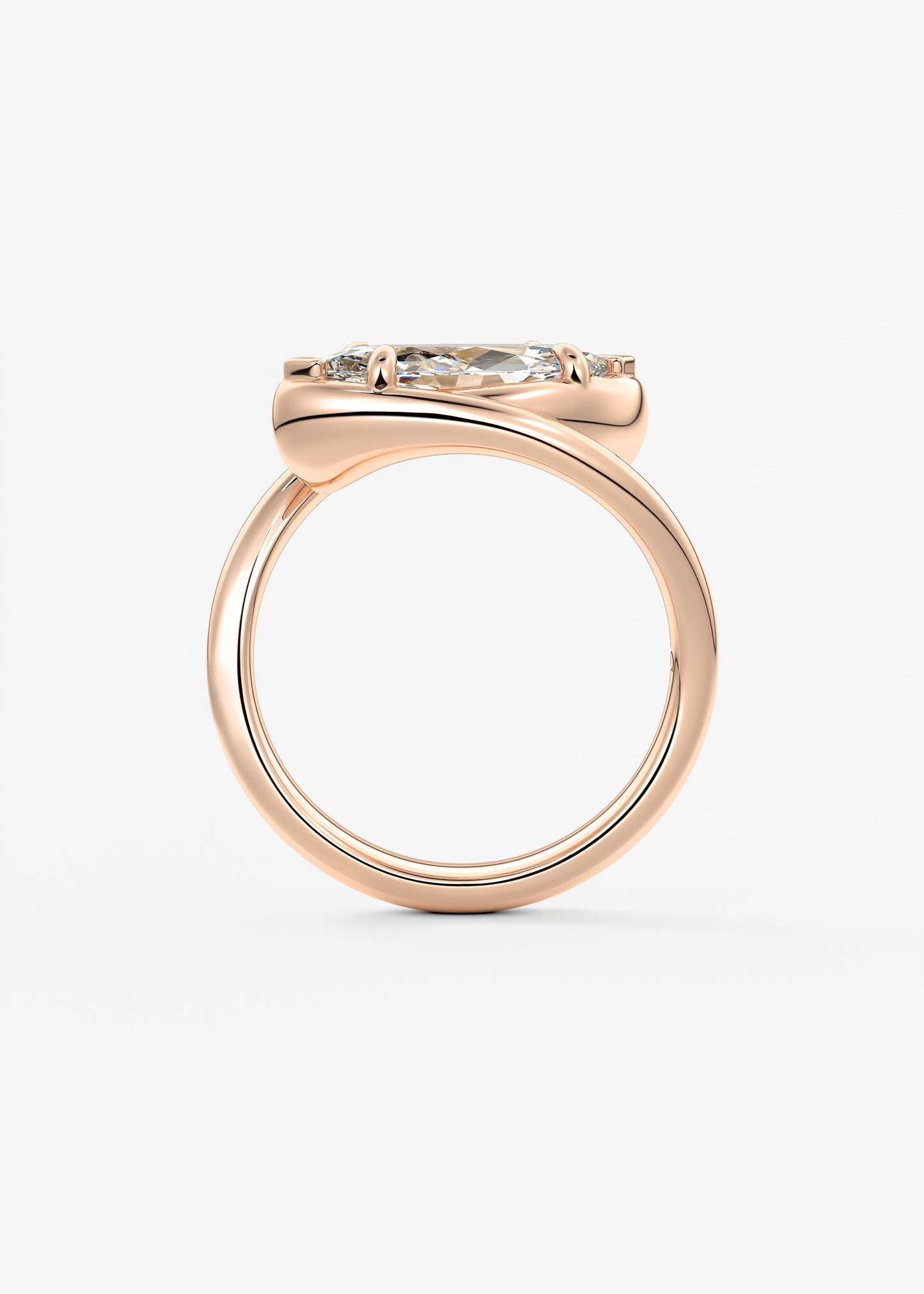 Oval Solitaire With Raised Basket Gallery Lab Grown Diamond Engagement Ring