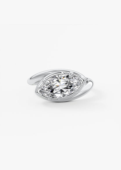 Oval Solitaire With Raised Basket Gallery Lab Grown Diamond Engagement Ring