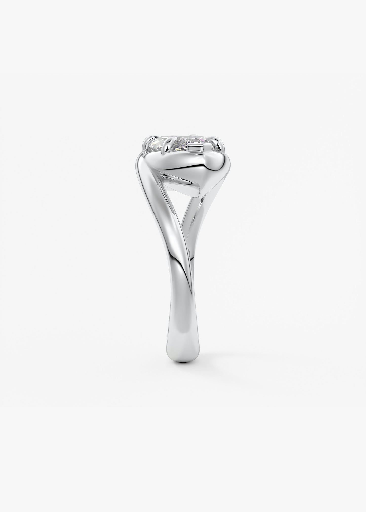 Oval Solitaire With Raised Basket Gallery Lab Grown Diamond Engagement Ring