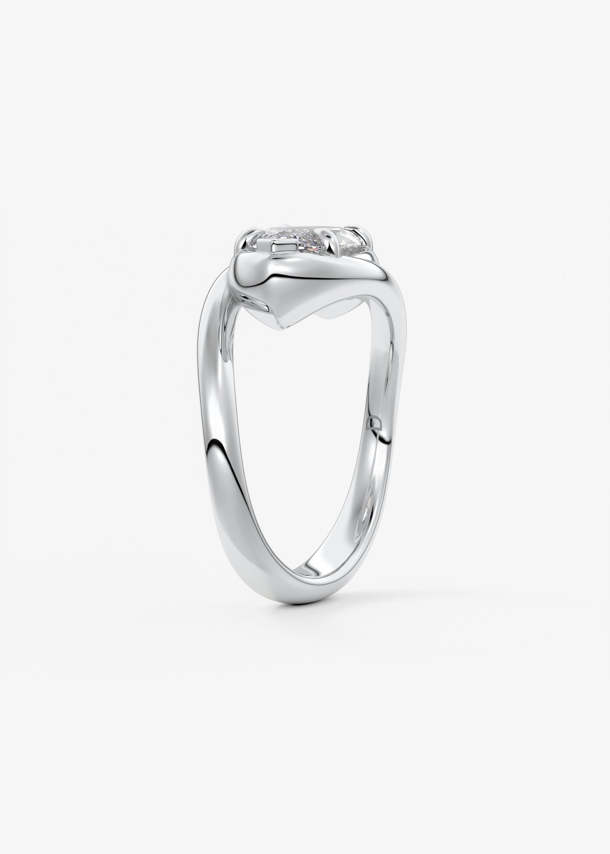 Oval Solitaire With Raised Basket Gallery Lab Grown Diamond Engagement Ring