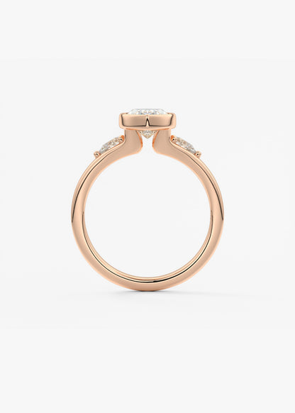 Oval Solitaire With Raised Basket Gallery Lab Grown Diamond Engagement Ring