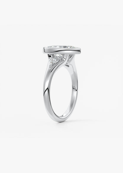 Oval Solitaire With Raised Basket Gallery Lab Grown Diamond Engagement Ring