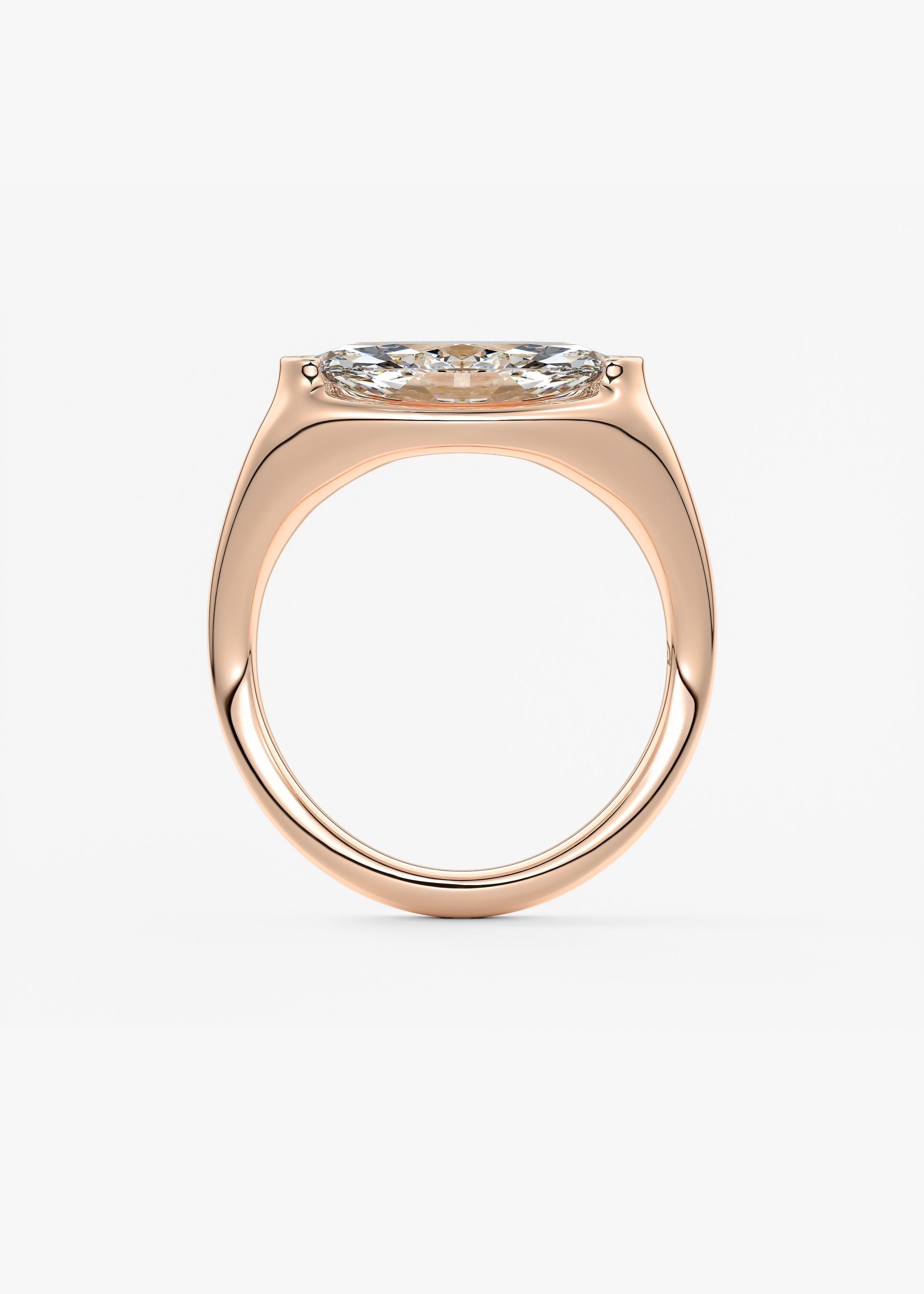 Oval Solitaire With Raised Basket Gallery Lab Grown Diamond Engagement Ring