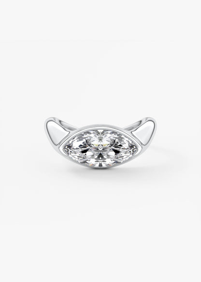 Oval Solitaire With Raised Basket Gallery Lab Grown Diamond Engagement Ring