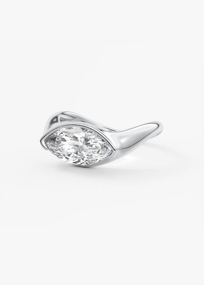 Oval Solitaire With Raised Basket Gallery Lab Grown Diamond Engagement Ring