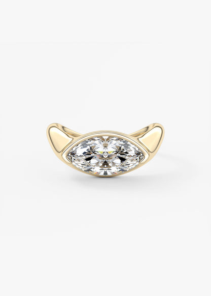 Oval Solitaire With Raised Basket Gallery Lab Grown Diamond Engagement Ring