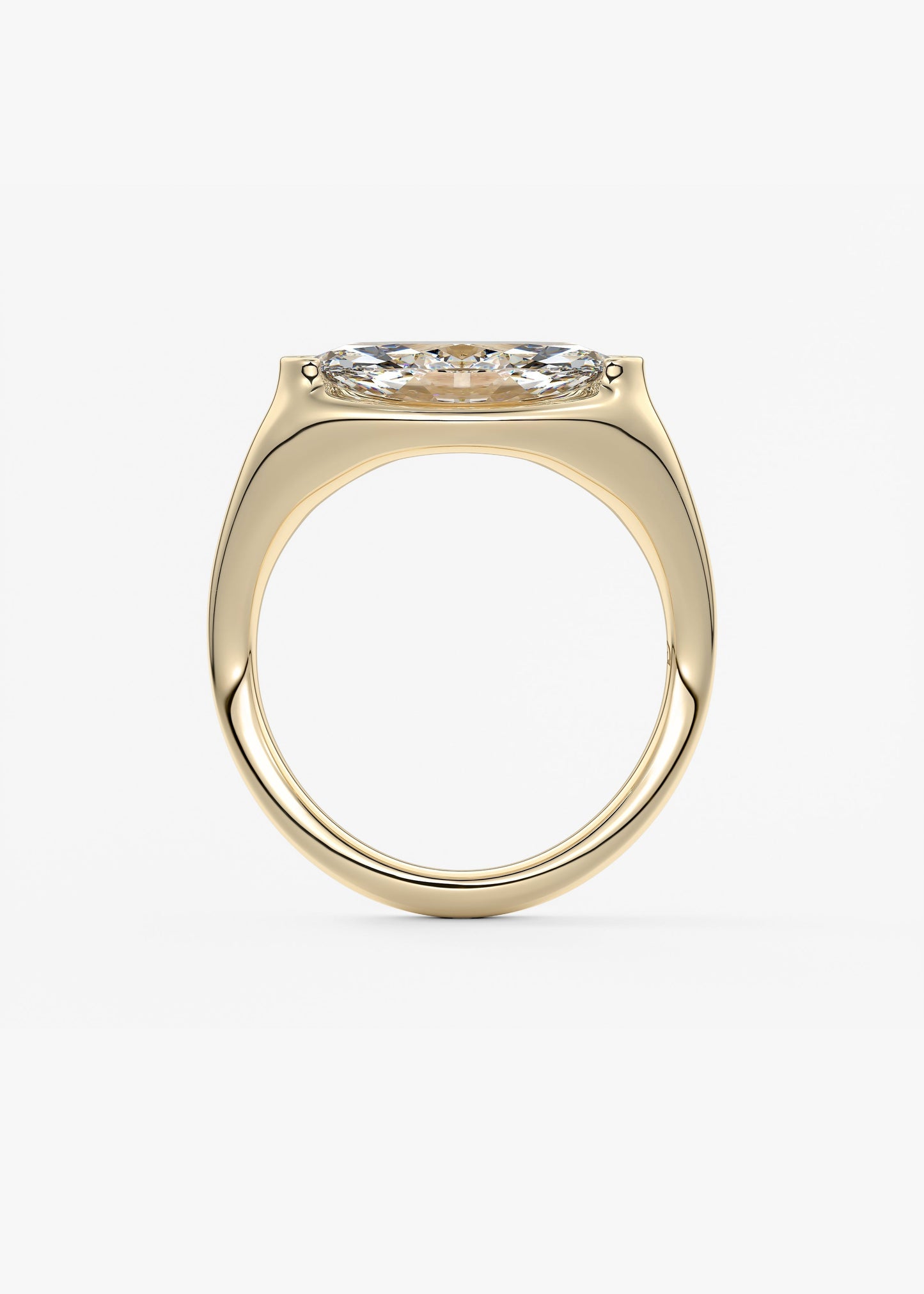Oval Solitaire With Raised Basket Gallery Lab Grown Diamond Engagement Ring