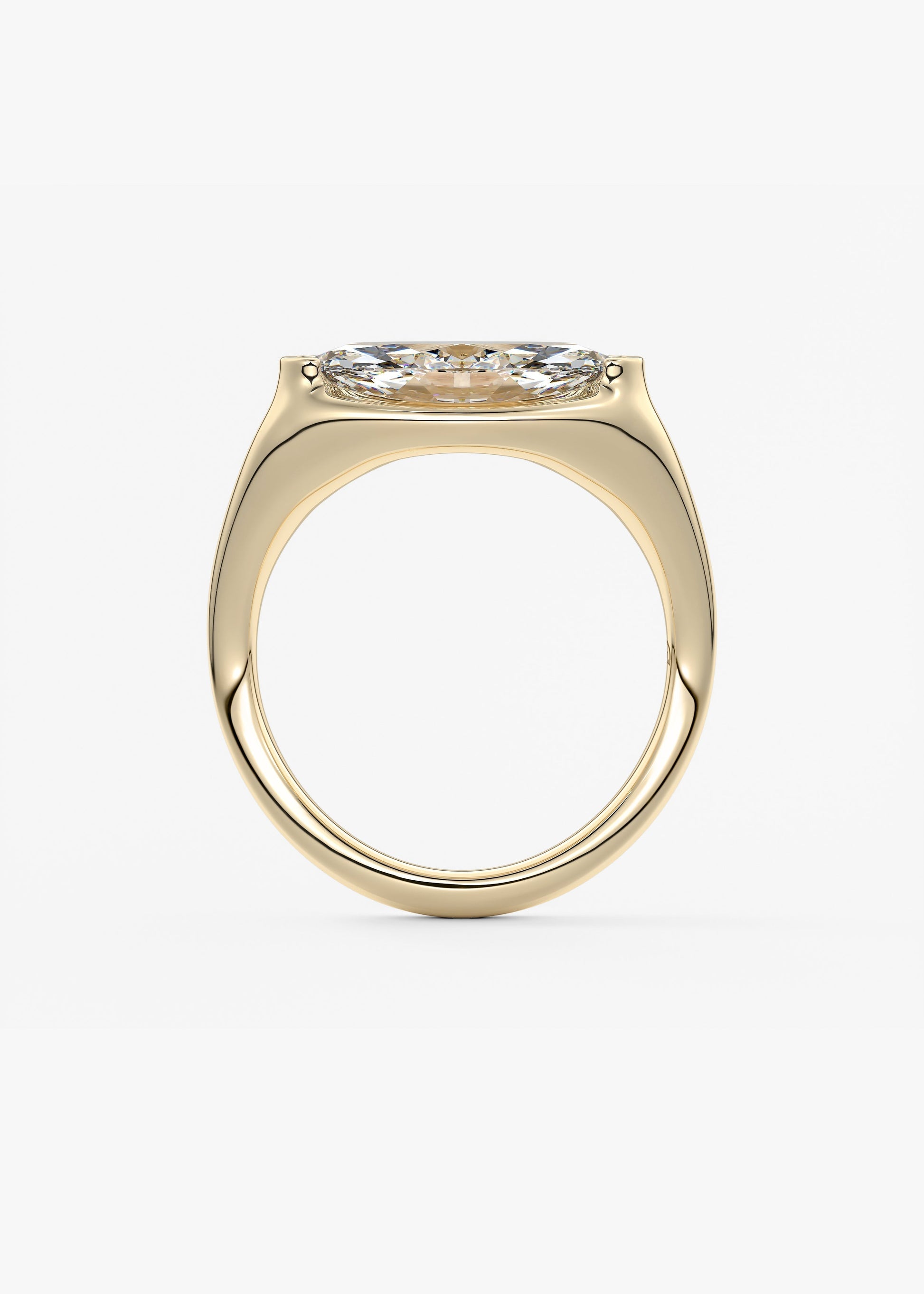 Oval Solitaire With Raised Basket Gallery Lab Grown Diamond Engagement Ring