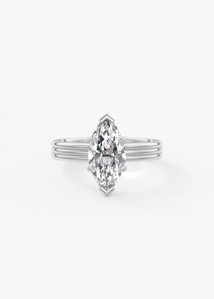 Oval Solitaire With Raised Basket Gallery Lab Grown Diamond Engagement Ring