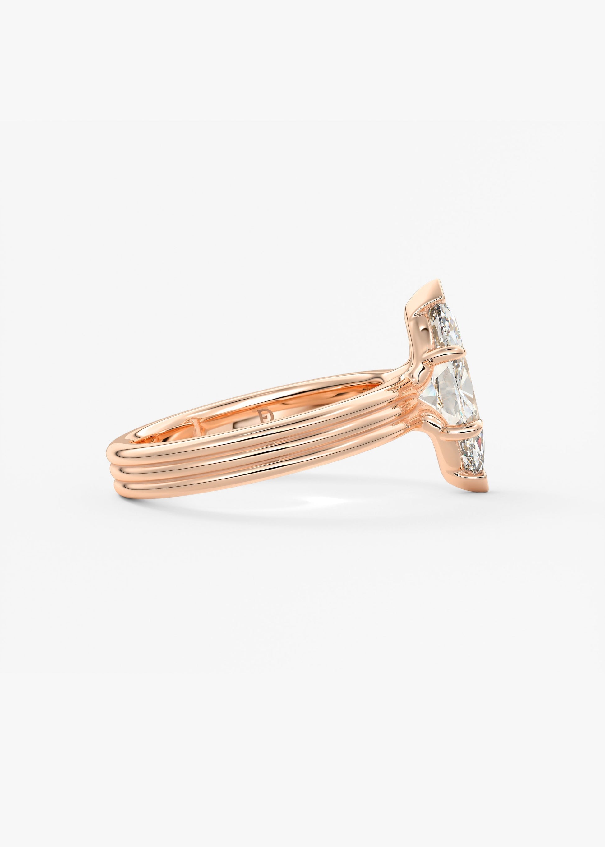 Oval Solitaire With Raised Basket Gallery Lab Grown Diamond Engagement Ring