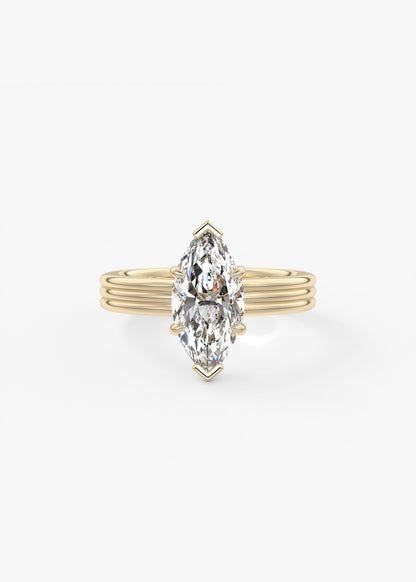 Oval Solitaire With Raised Basket Gallery Lab Grown Diamond Engagement Ring