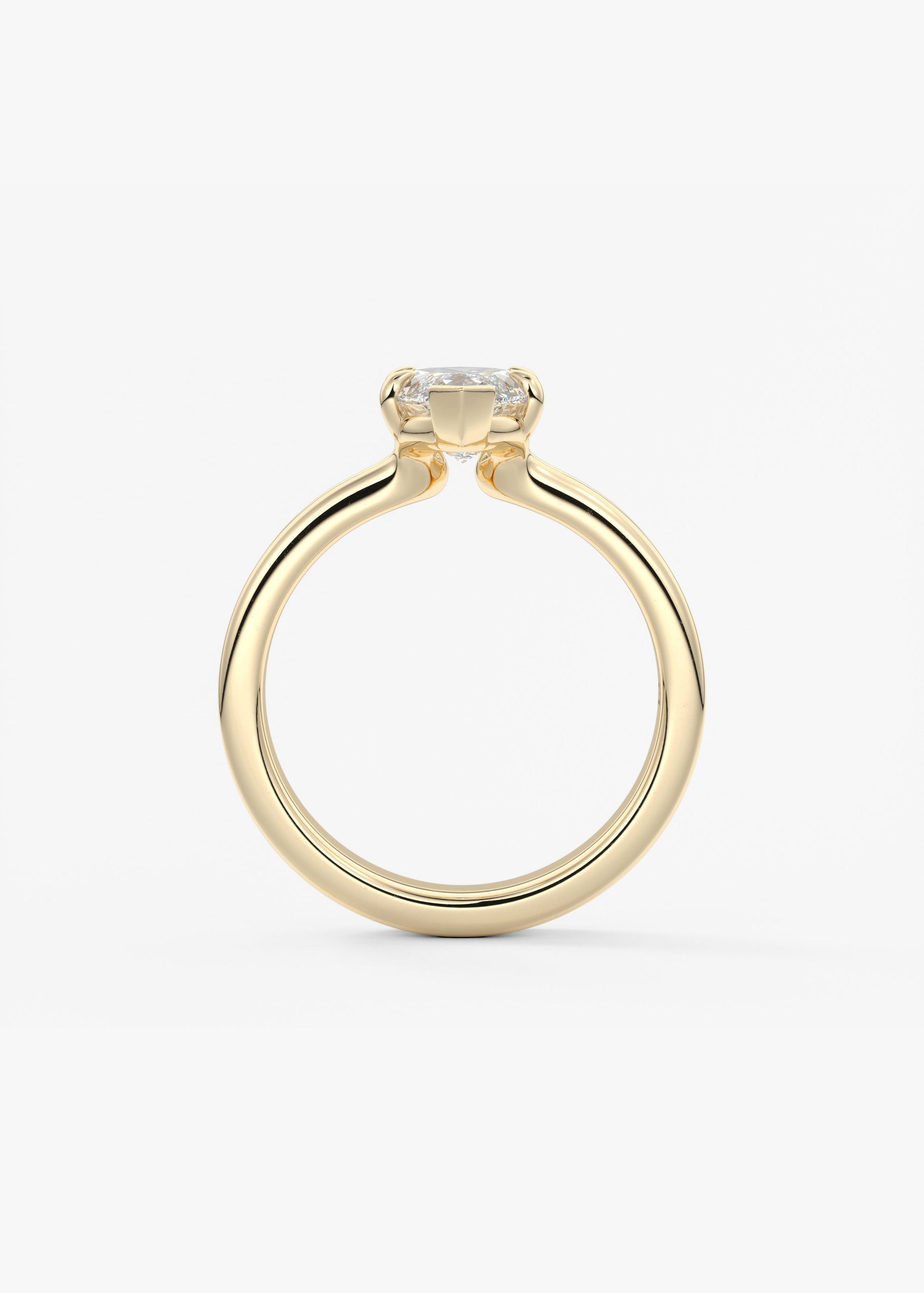 Oval Solitaire With Raised Basket Gallery Lab Grown Diamond Engagement Ring